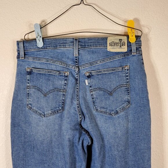 Levis SilverTab Mom Jean W32 L27 High Waist Denim Womens Casual Wear S110783 - Picture 5 of 12